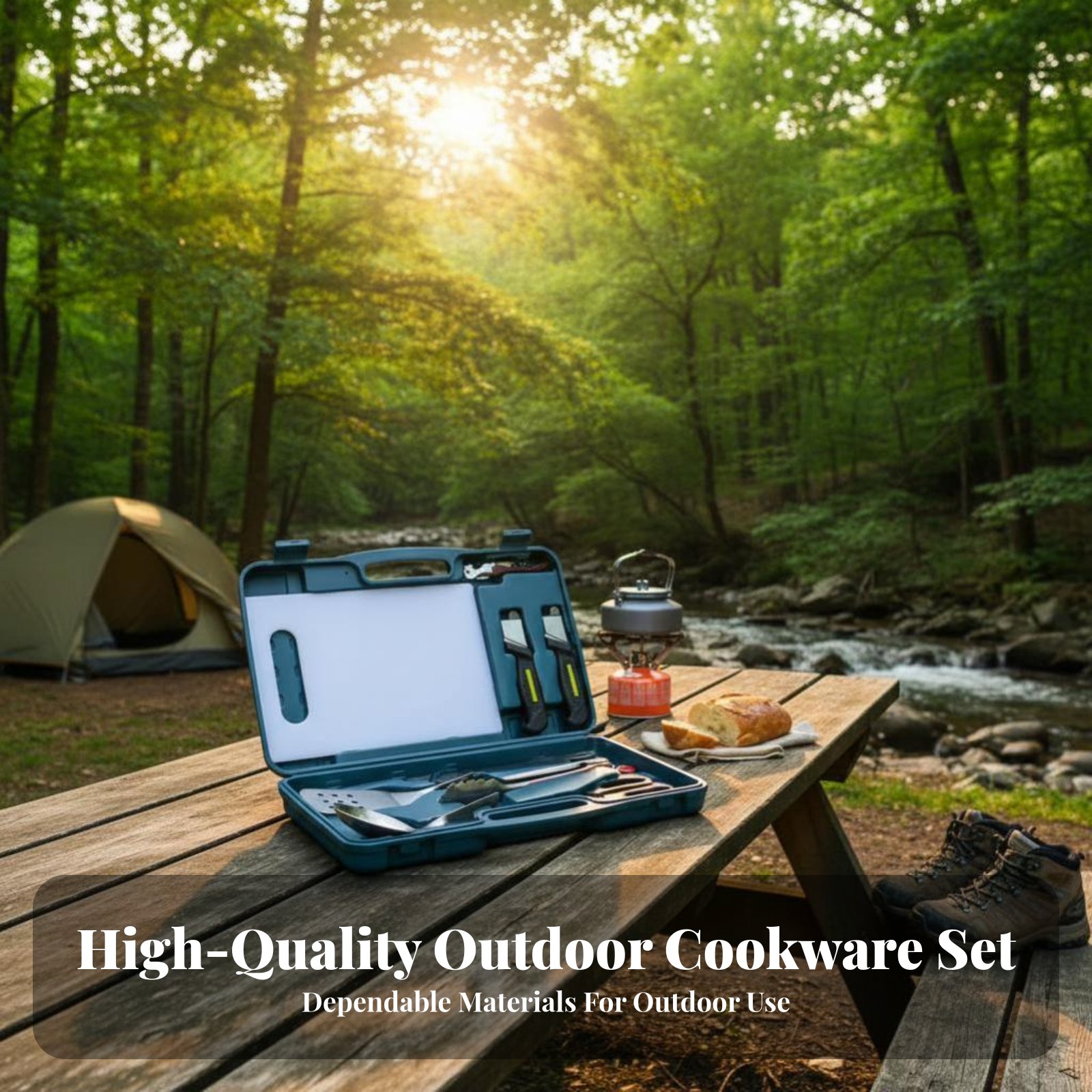 Outdoor Dining Cutlery Set, Ca - Camping Cooking Dining Set 评论和价格