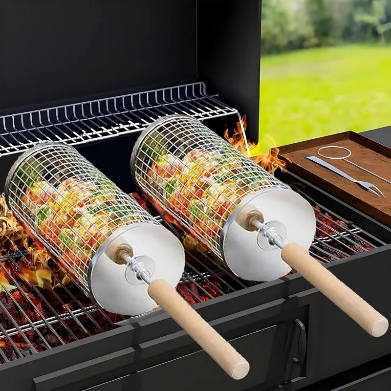 Round Rolling BBQ Grill Net 30 - Camping Cooking Ware 评论和价格