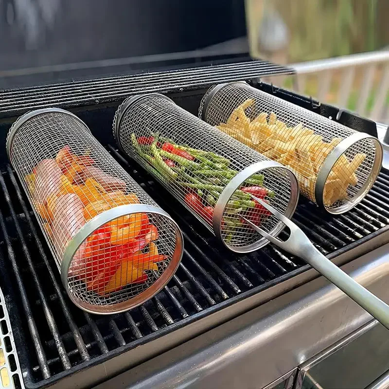 Round Rolling BBQ Grill Net 30 - Camping Cooking Ware 评论和价格