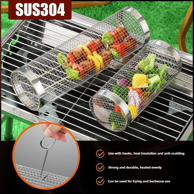 Round Rolling BBQ Grill Net 30 - Camping Cooking Ware 评论和价格