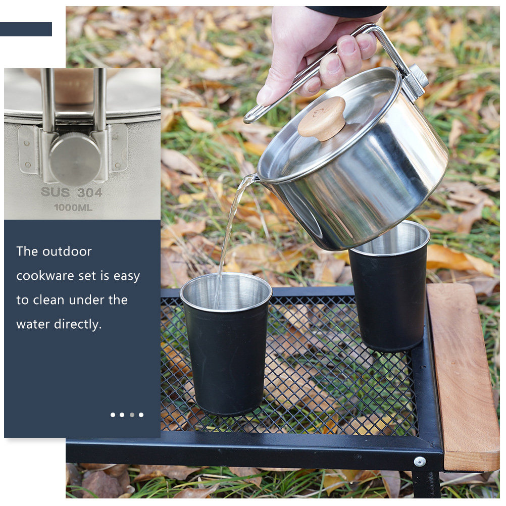 Portable Outdoor Camping Cookw - Camping Cooking Noodles 评论和价格