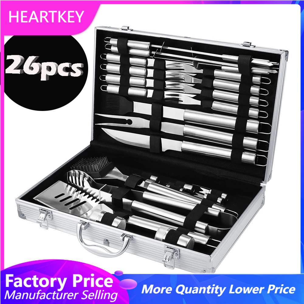 BBQ Tools Set Barbecue Grillin - Camping Cooking Set For 4 评论和价格