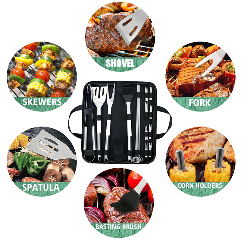 BBQ Tools Set Barbecue Grillin - Camping Cooking Set For 4 评论和价格
