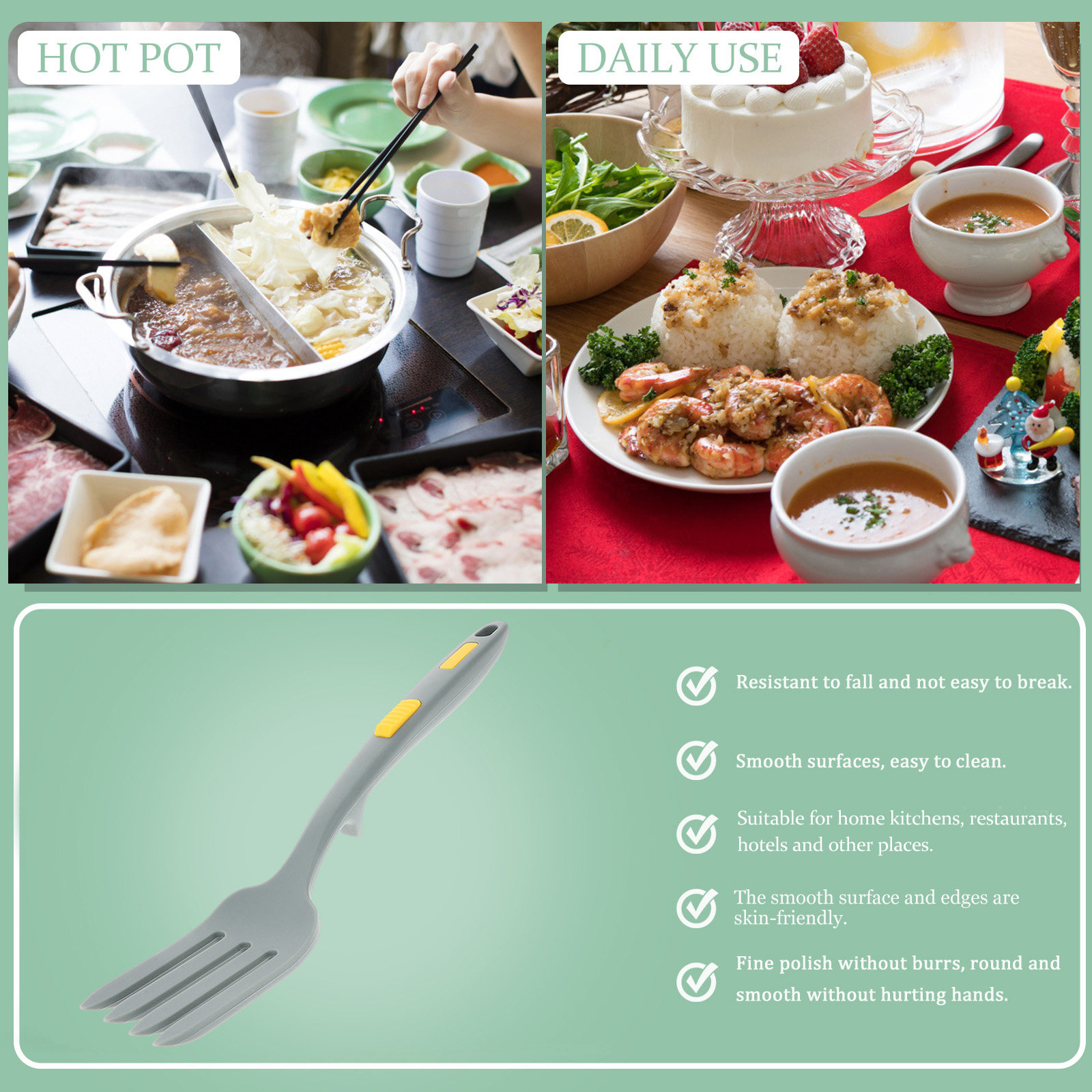 Large Silicone Cooking Fork fo - Camping Cooking Noodles 评论和价格