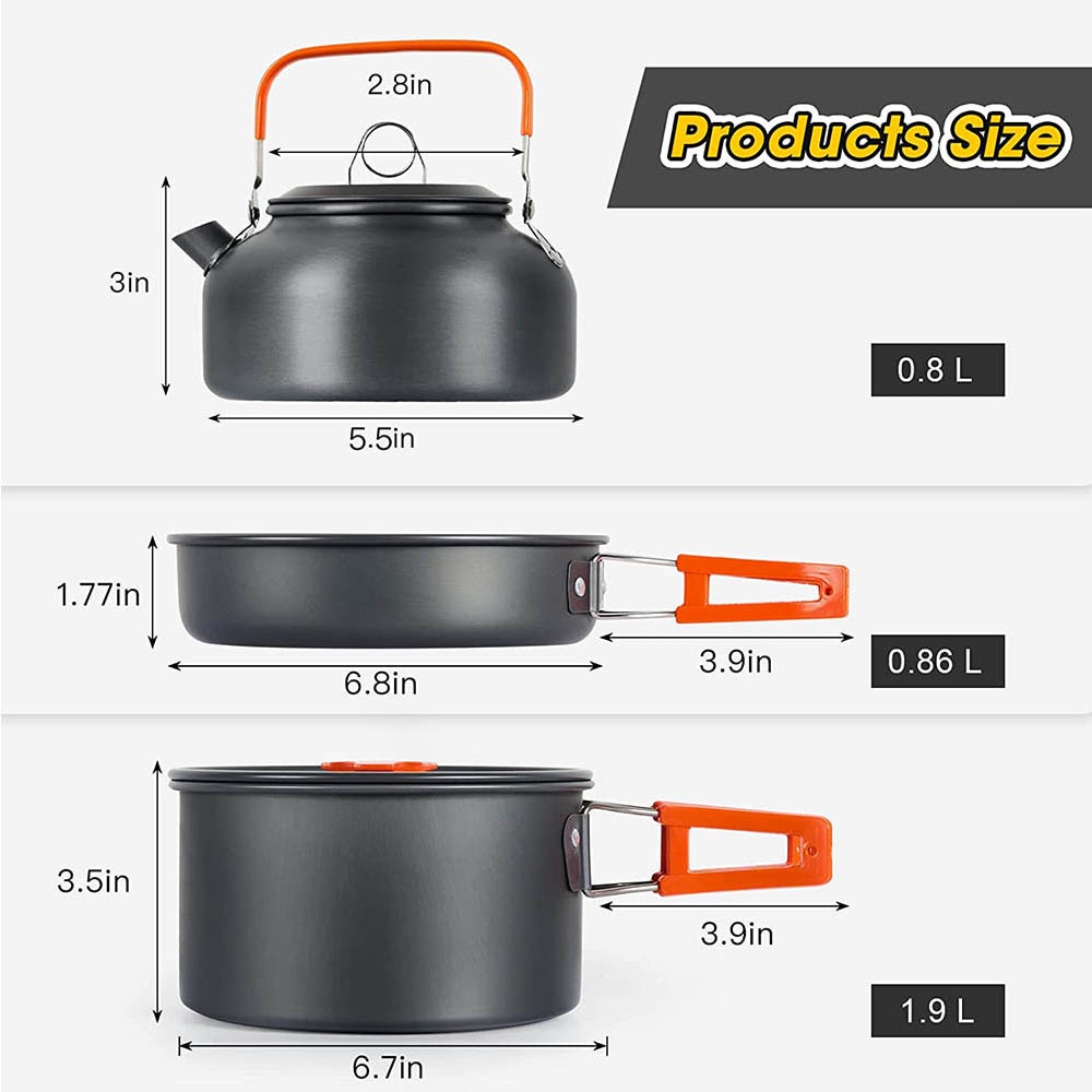 Outdoor camping cooking set al - Camping Cooking Materials 评论和价格