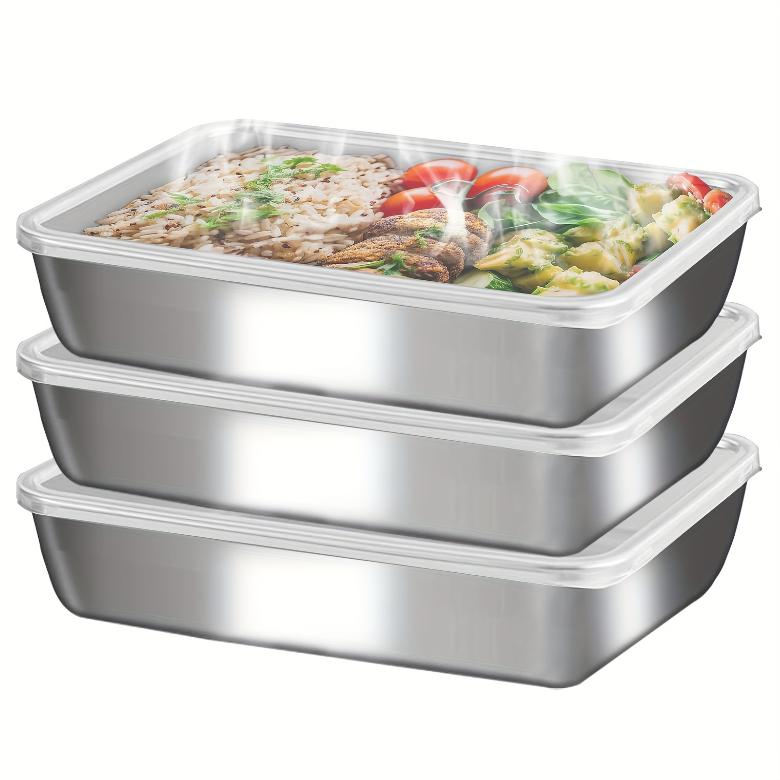 3pcs Stainless Steel Food Cont - Camping Cooking Box 评论和价格