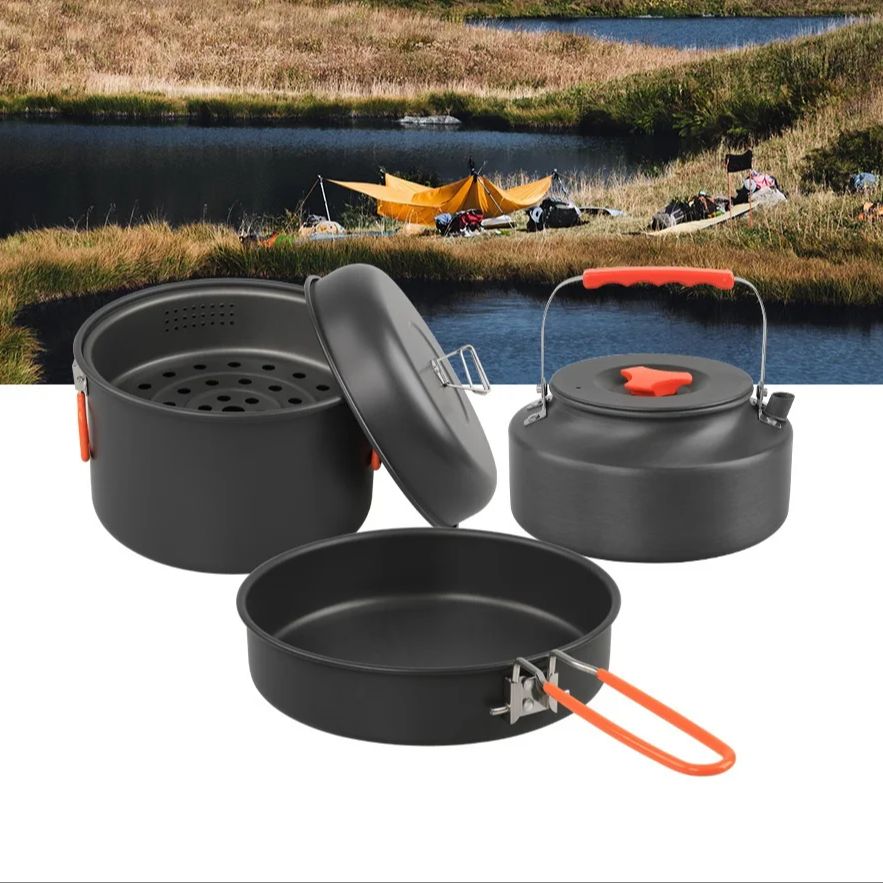 Outdoor Cookware Set Camping C - Camping Cooking Pots And Pans Set 评论和价格