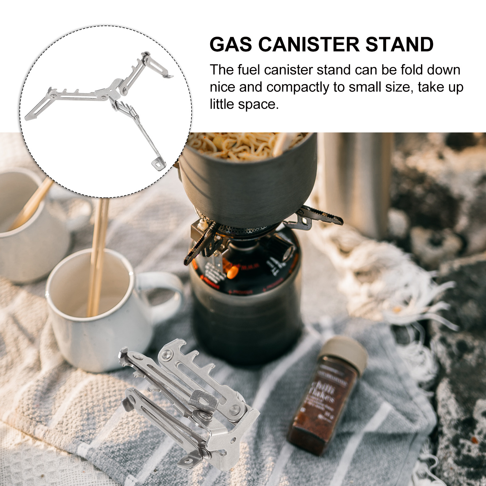 Gas Tank Bracket Sturdy Metal  - Camping Cooking Canister 评论和价格