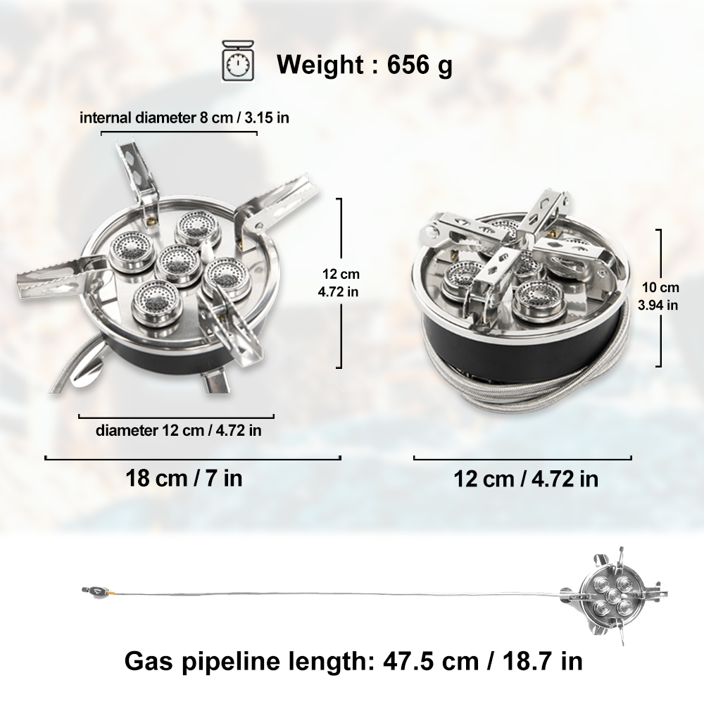 Widesea Camping 5in1 Gas Stove - Camping Cooking Ware 评论和价格