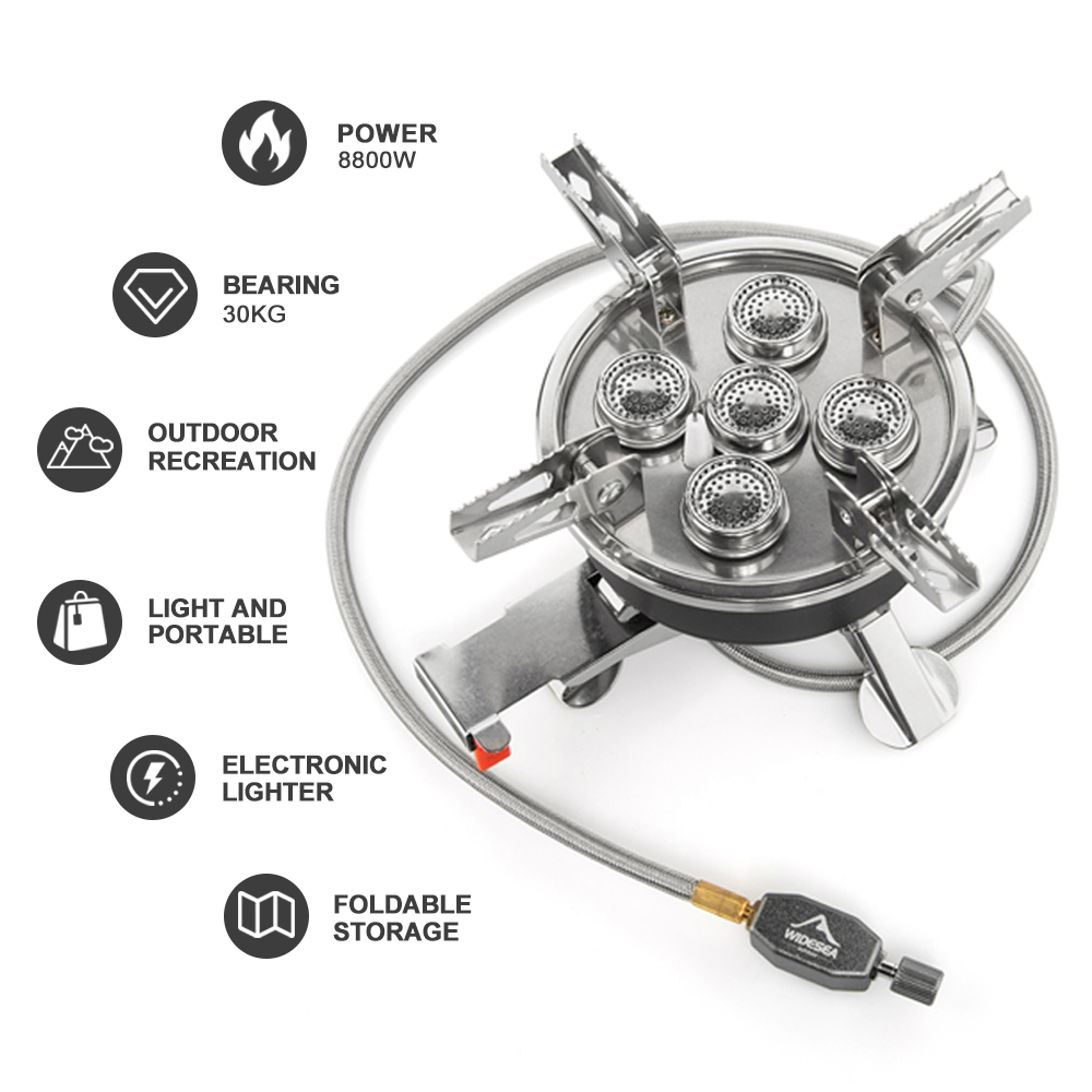 Widesea Camping 5in1 Gas Stove - Camping Cooking Ware 评论和价格