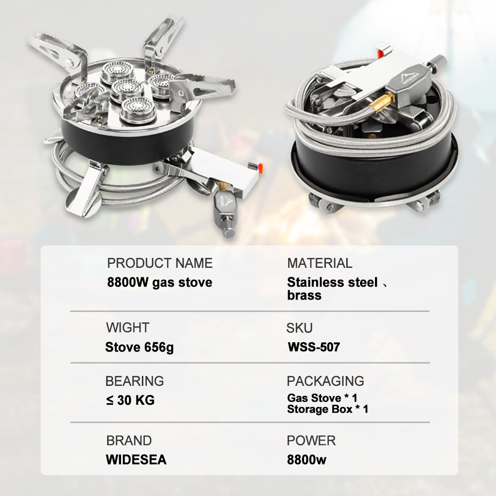 Widesea Camping 5in1 Gas Stove - Camping Cooking Ware 评论和价格