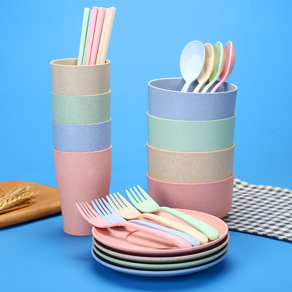 Fork Spoon Chopsticks Bowls Cu - Camping Cooking Set 评论和价格