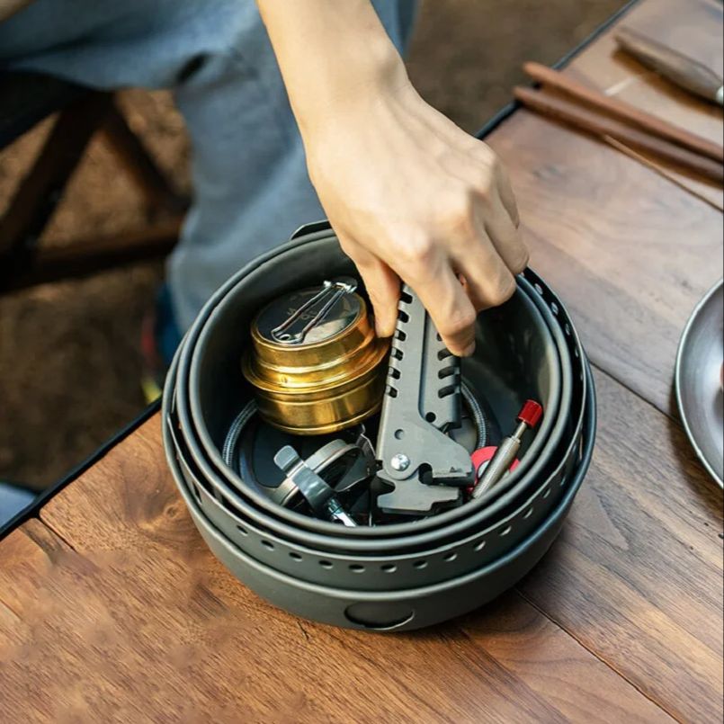 Camping Alloy Cooking Pot Fry  - Camping Cooking Pots And Pans Set 评论和价格