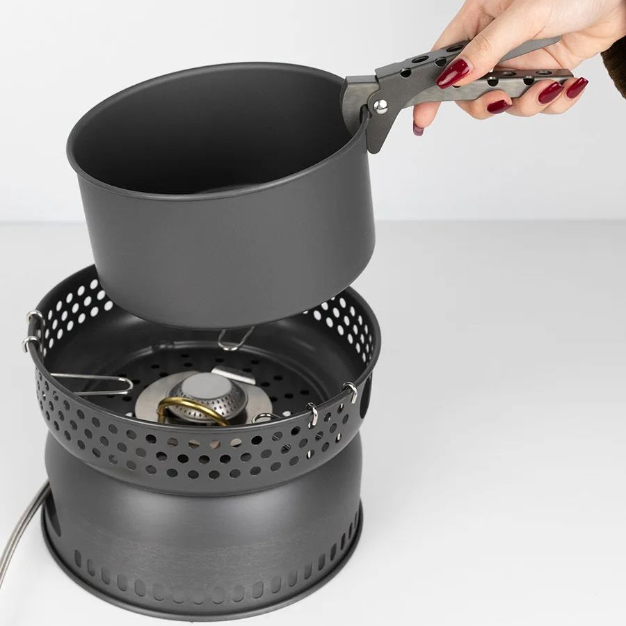 Camping Alloy Cooking Pot Fry  - Camping Cooking Pots And Pans Set 评论和价格