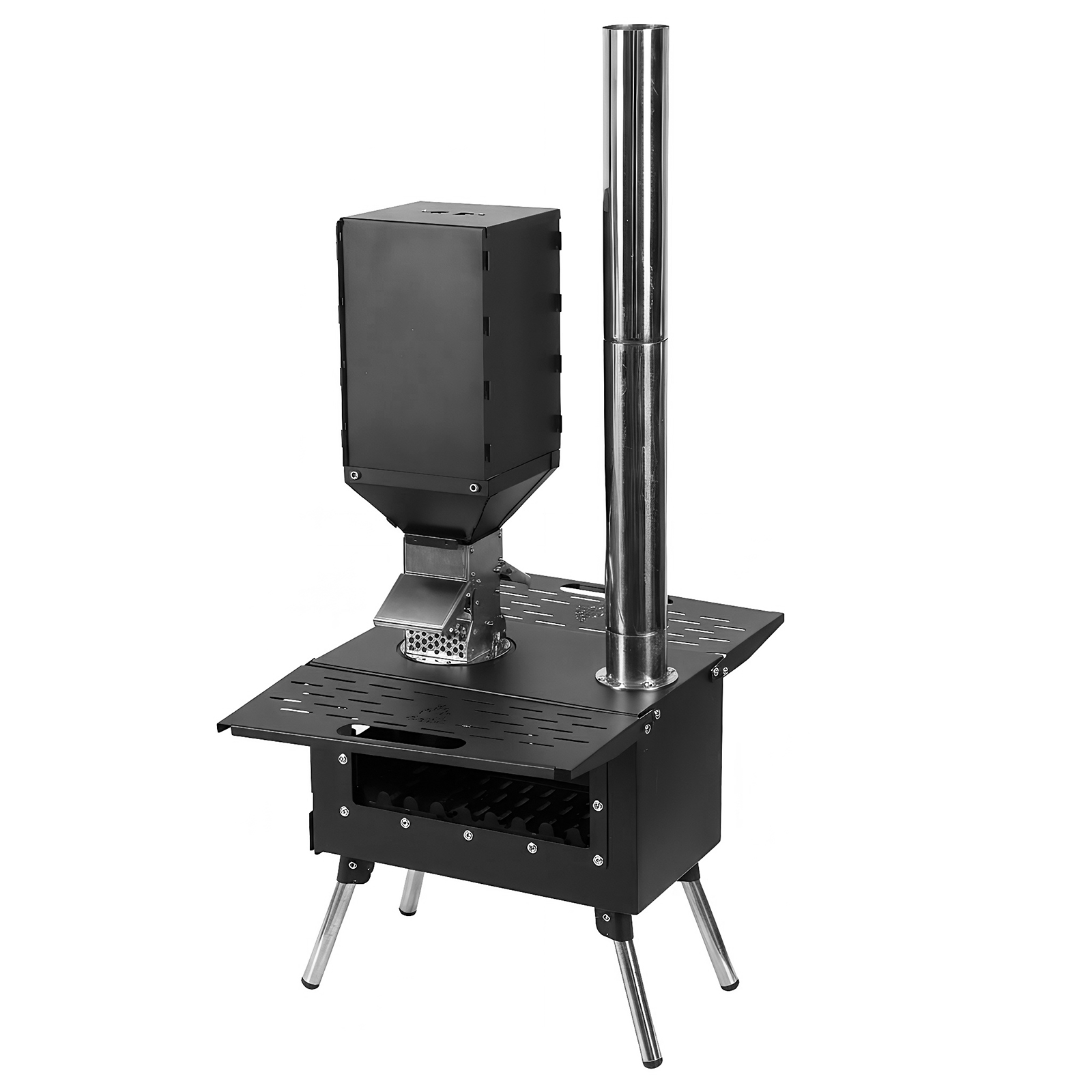 Wood Burning Tent Stove with S - Camping Cooking Set Compact 评论和价格