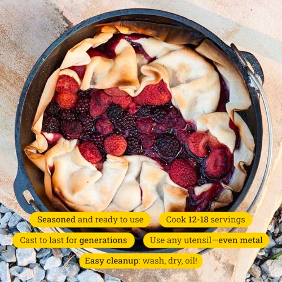 6Quart PreSeasoned Cast Iron C - Camping Cooking Cast Iron 评论和价格