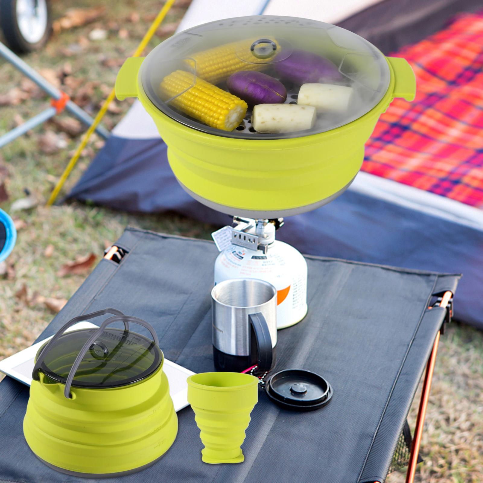 Camping Cook Set Camping Kitch - Camping Cooking Dining Set 评论和价格