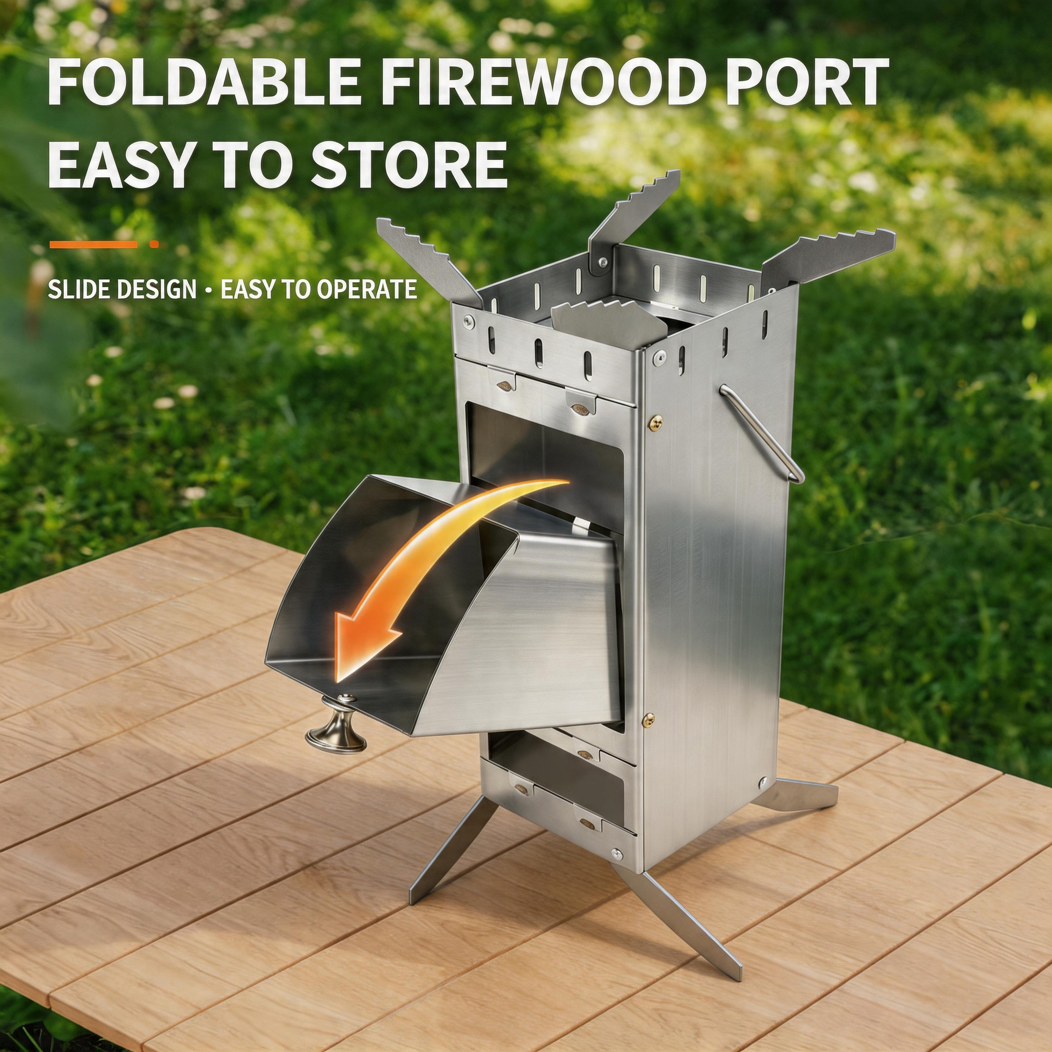 Portable Foldable Rocket Stove - Camping Cooking Kitchen 评论和价格
