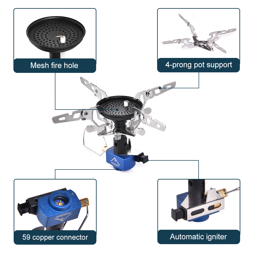 Outdoor Camping Gas Burner Out - Camping Cooking Set Compact 评论和价格