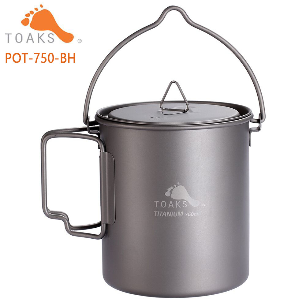TOAKS TITANIUM POT WITH BAIL H - Camping Cooking Lightweight 评论和价格