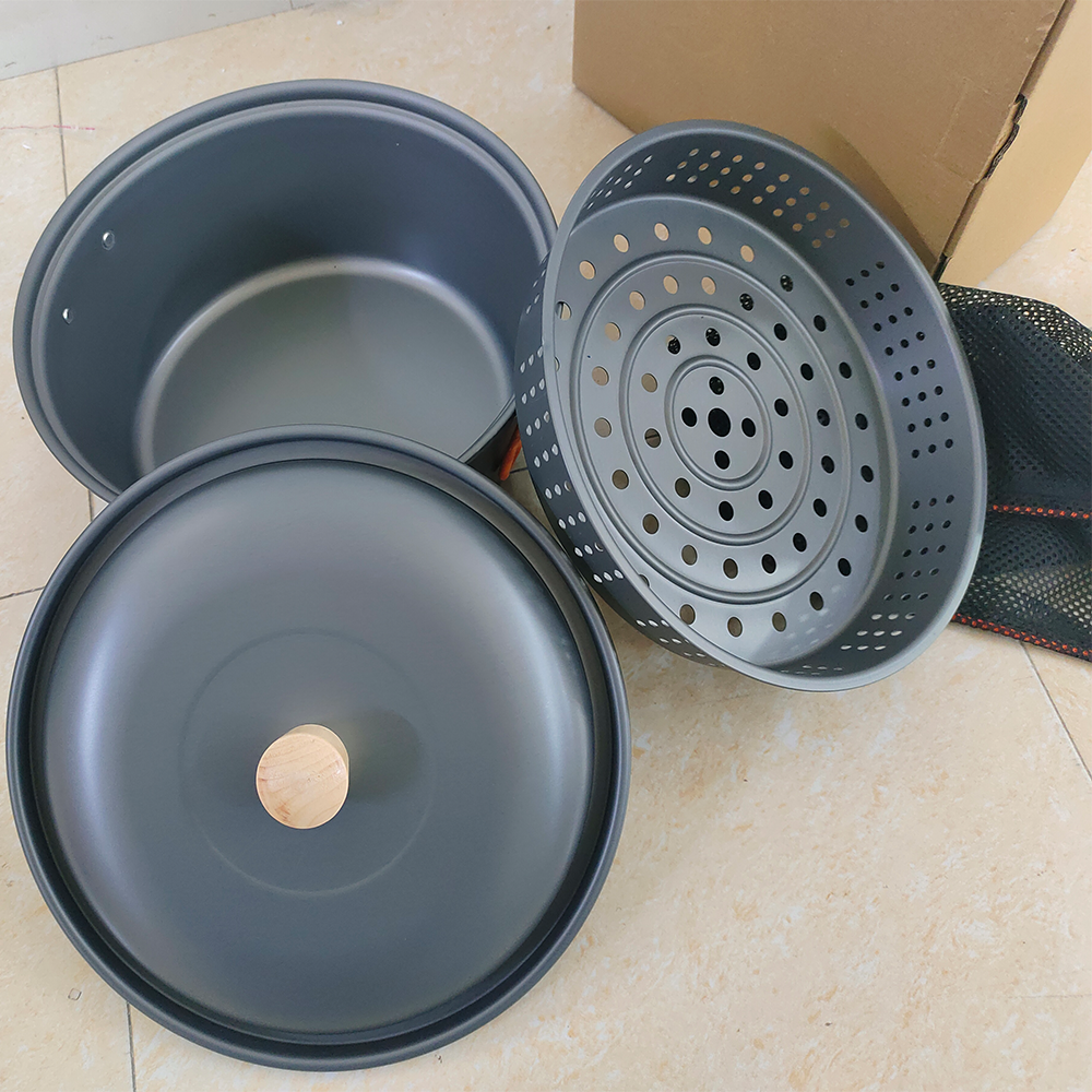 7.5L outdoor cooking pot set w - Camping Cooking Materials 评论和价格