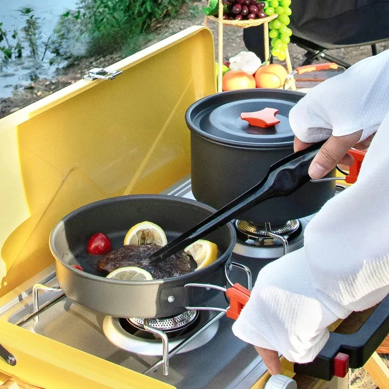 Camping Cookware Set Outdoor P - Camping Cooking Pots And Pans Set 评论和价格