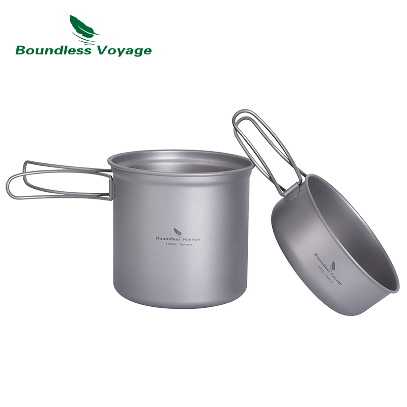 Boundless Voyage Titanium Pot  - Camping Cooking Pots And Pans Set 评论和价格