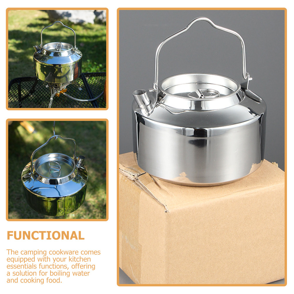 Stainless Steel Whistling Kett - Camping Cooking Noodles 评论和价格
